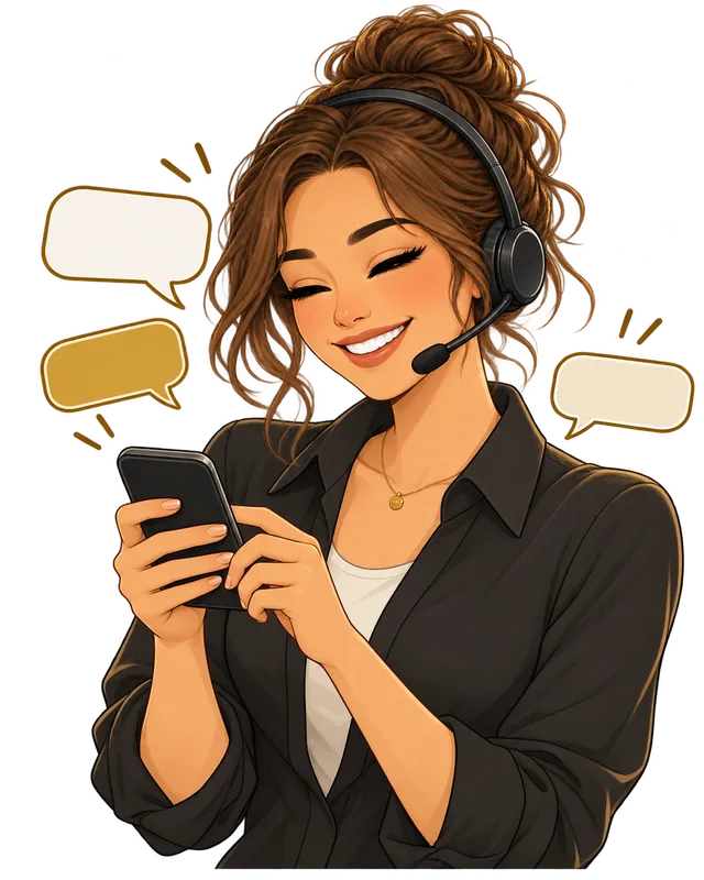 Arya, assistante virtuelle, répond à un client par SMS